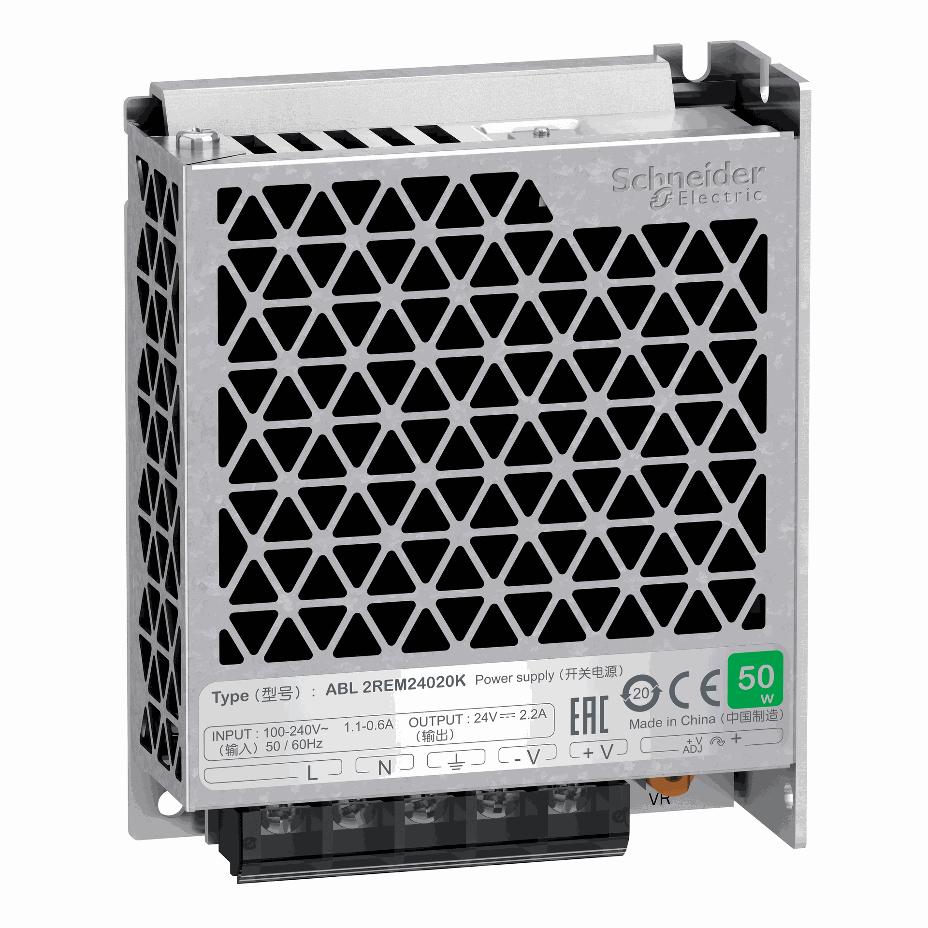 Schneider Electric - single phase power supply, 100...240V input, 24V DC output, 53W, 2,2A - ABL2REM24020K