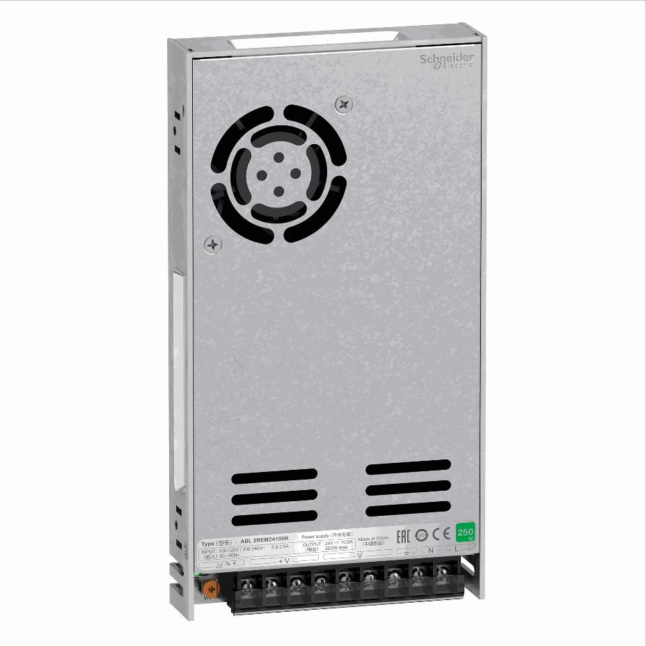 Schneider Electric - single phase power supply, 100...240V input, 24V DC output, 252W, 10,5A - ABL2REM24100K