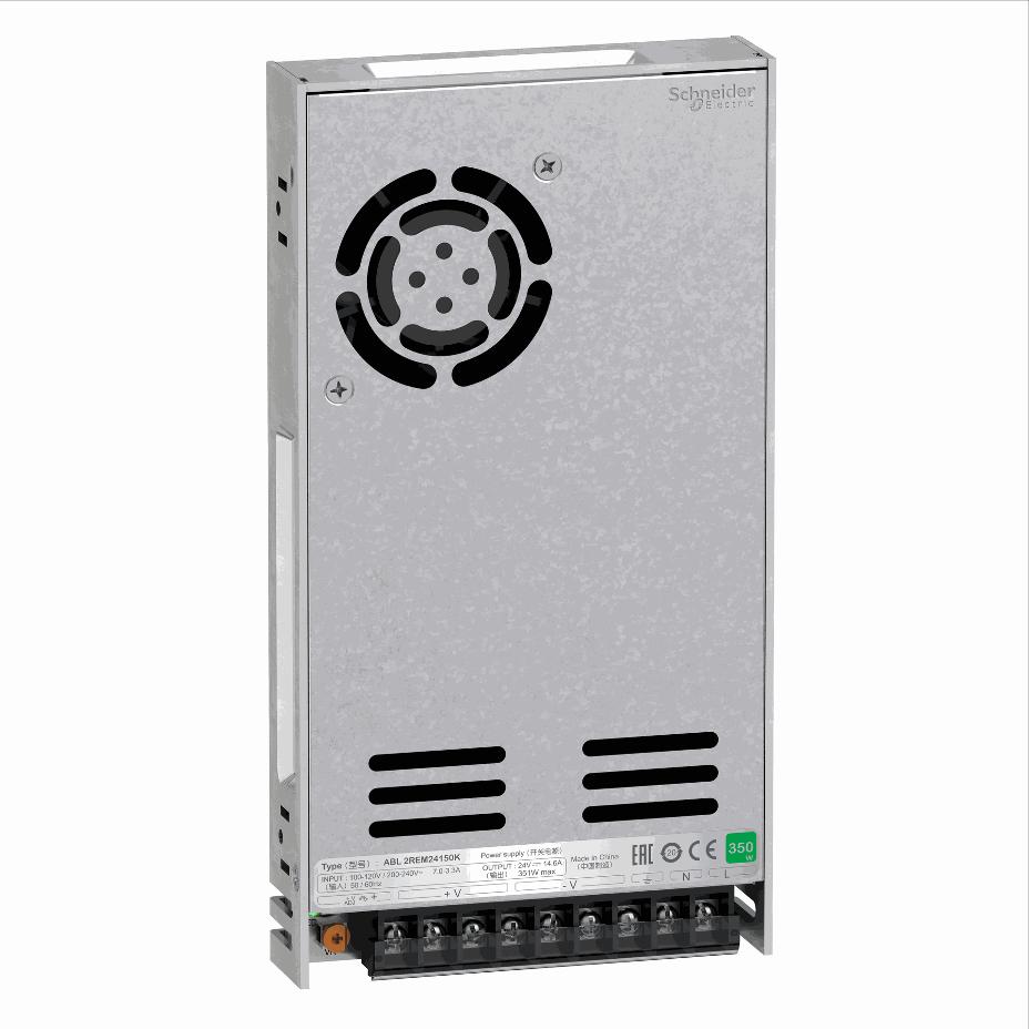 Schneider Electric - single phase power supply, 100...240V input, 24V DC output, 351W, 14,6A - ABL2REM24150K