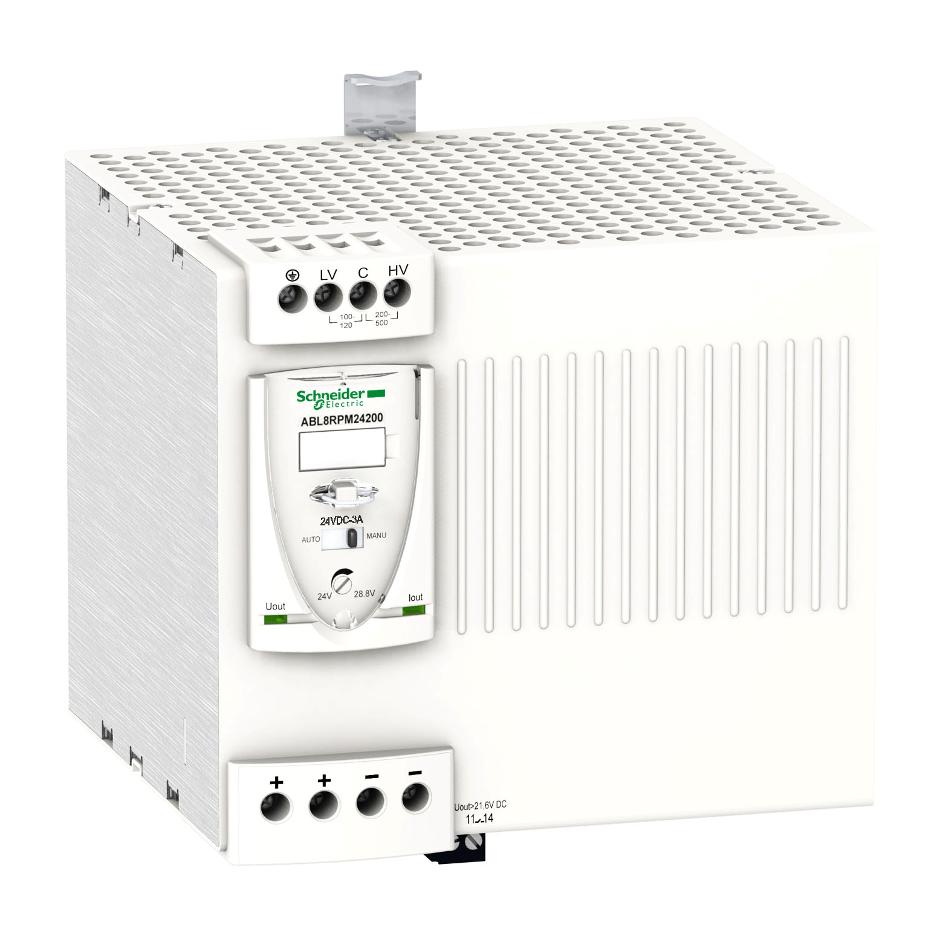 Schneider Electric - Regulated Switch Power Supply, 1 or 2-phase, 100..240V, 24V, 20 A - ABL8RPM24200