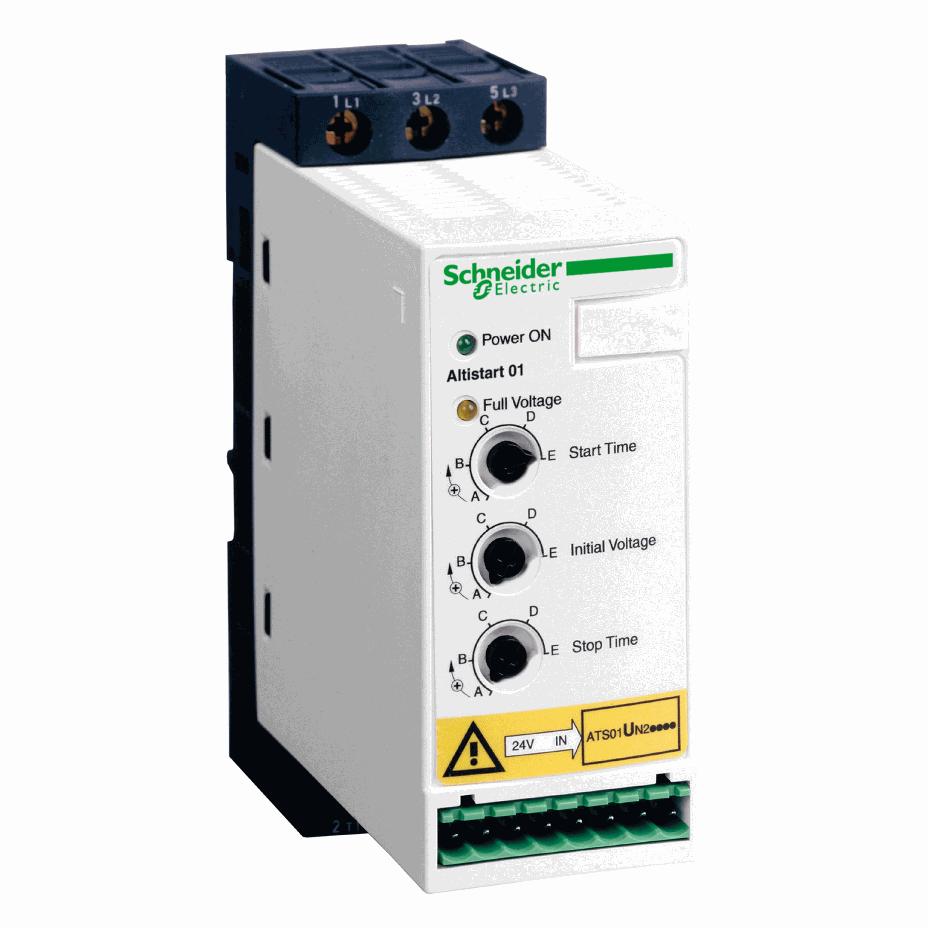 Schneider Electric - soft starter for asynchronous motor - ATS01 - 12 A - 380..415V - 5.5 KW - ATS01N212QN