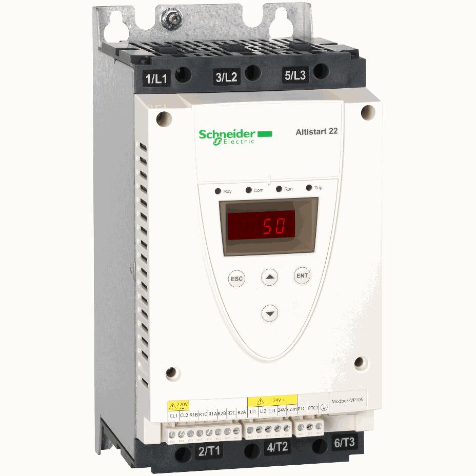 Schneider Electric - soft starter-ATS22-control 220V-power 230V(4kW)/400...440V(7.5kW) - ATS22D17Q