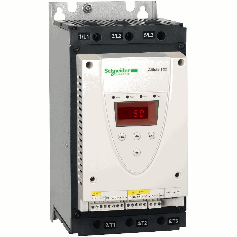 Schneider Electric - soft starter-ATS22-control 220V-power 230V(15kW)/400...440V(30kW) - ATS22D62Q