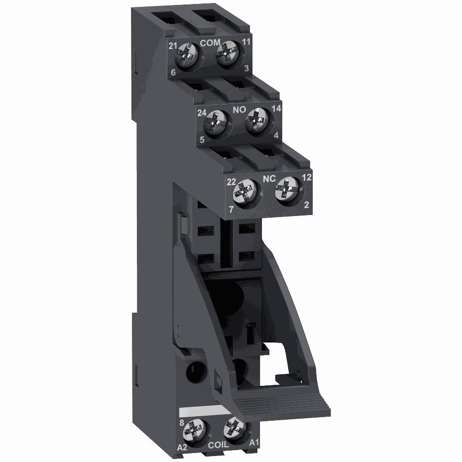Schneider Electric - Socket, separate contact, 5 A, relay type RXG2, screw connector, 250 V AC - RGZE1S48M