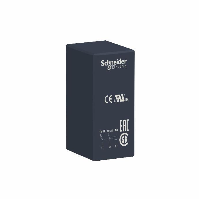 Schneider Electric - Interface plug-in relay, 8 A, 2 CO, 24 V AC - RSB2A080B7