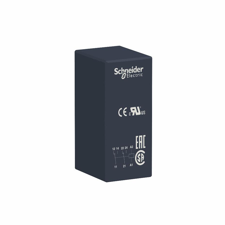 Schneider Electric - Interface plug-in relay, 8 A, 2 CO, 24 V DC - RSB2A080BD