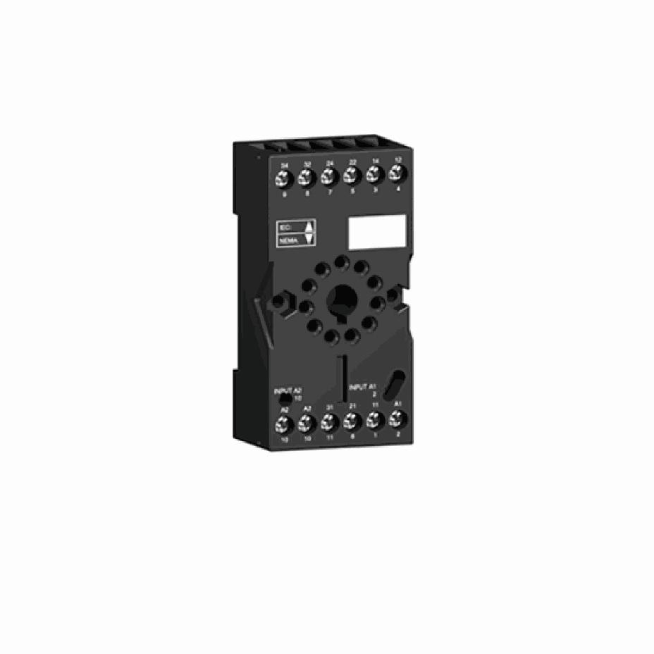 Schneider Electric - socket RUZ - mixed contact - 10A - < 250V - connector -for relay RXM2.., RUMC3.. - RUZC3M