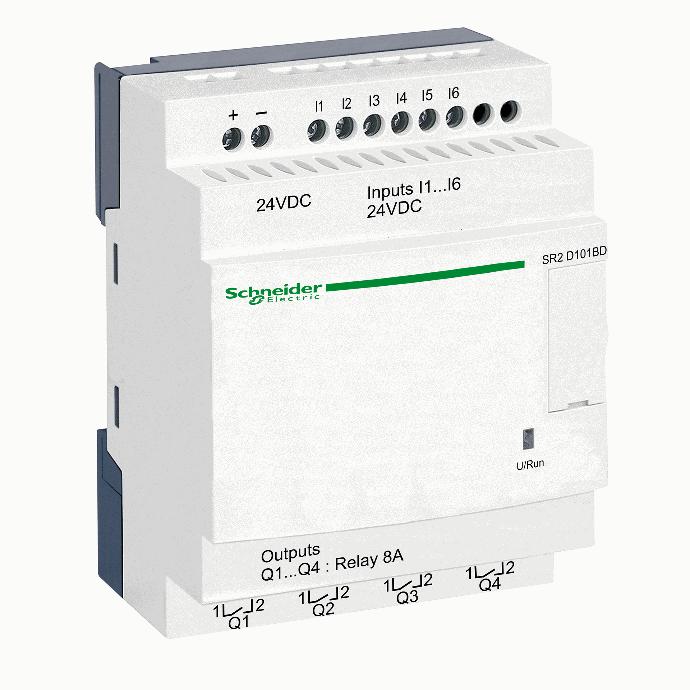 Schneider Electric - compact smart relay Zelio Logic - 10 I O - 24 V DC - no clock - no display - SR2D101BD