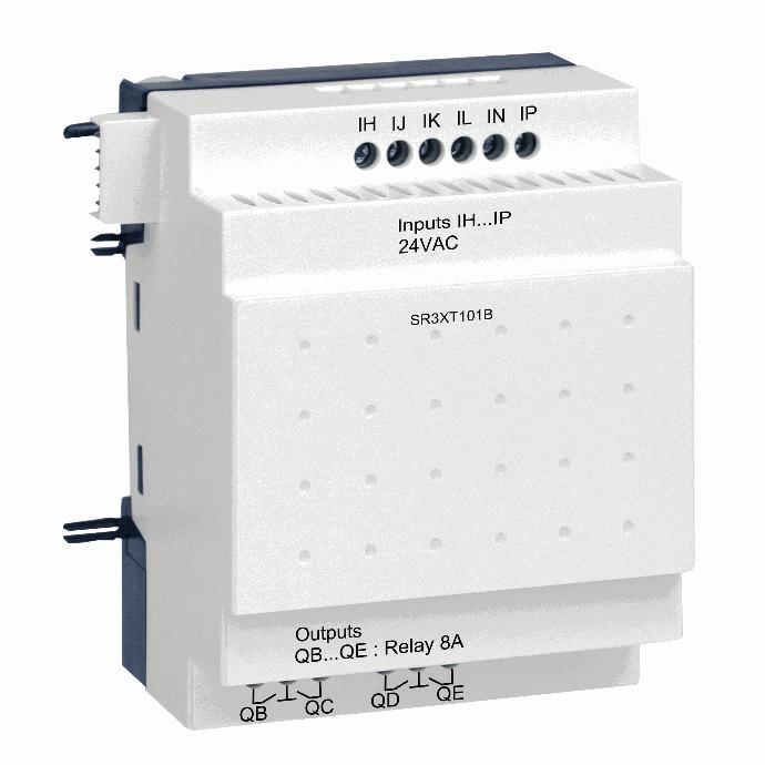 Schneider Electric - discrete I/O extension module - 10 I O - 24 V AC - for Zelio Logic - SR3XT101B