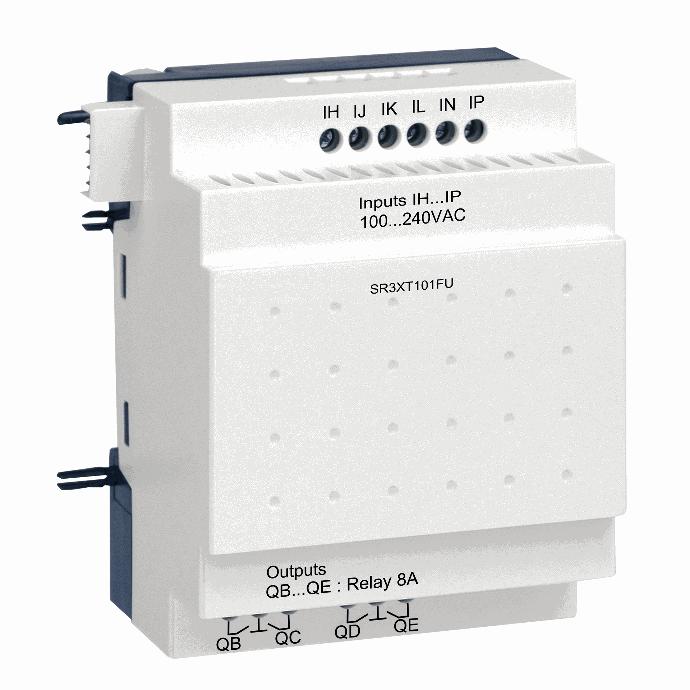 Schneider Electric - discrete I/O extension module - 10 I O - 100..240 V AC - for Zelio Logic - SR3XT101FU