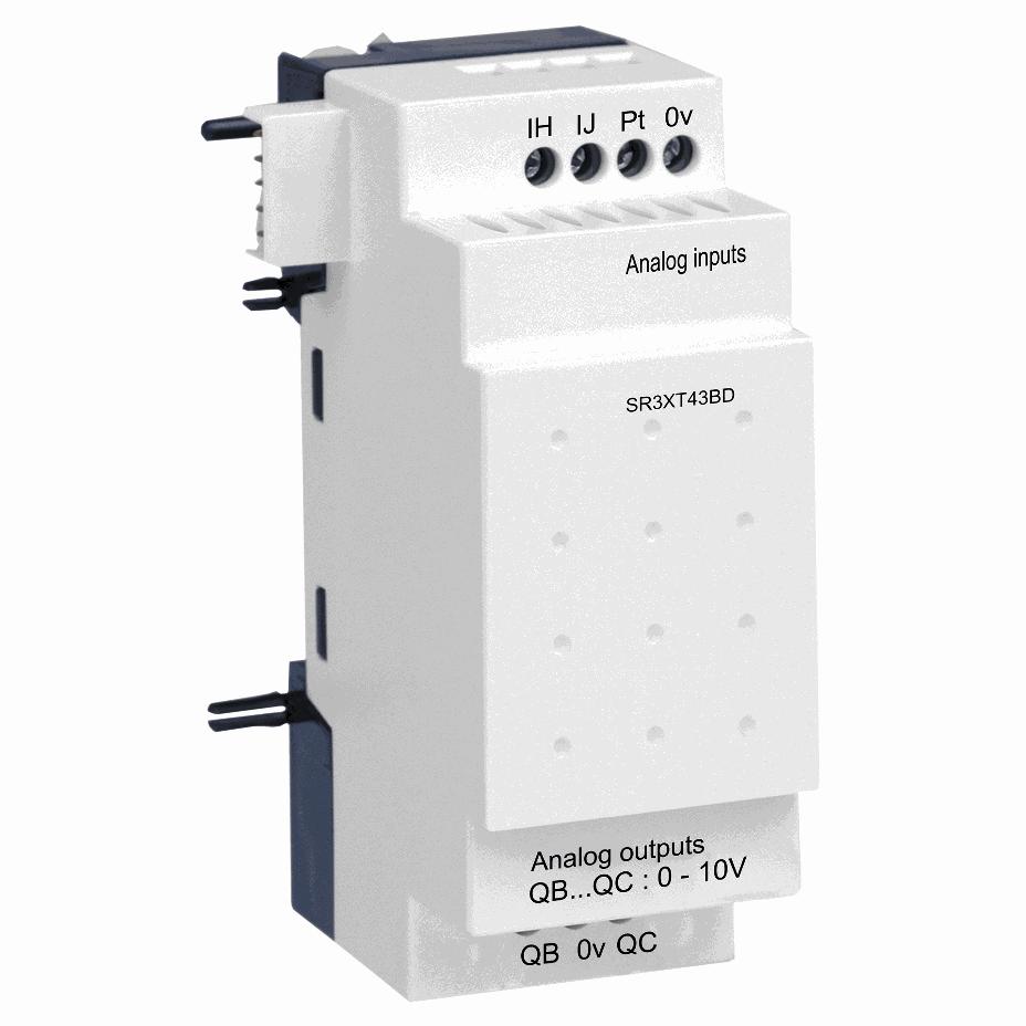 Schneider Electric - analogue I/O extension module - 4 I O - 24 V DC - for Zelio Logic - SR3XT43BD