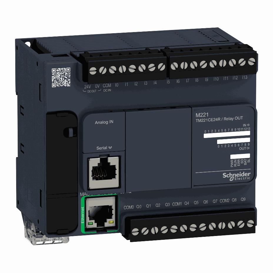 Schneider Electric - controller M221 24 IO relay Ethernet - TM221CE24R