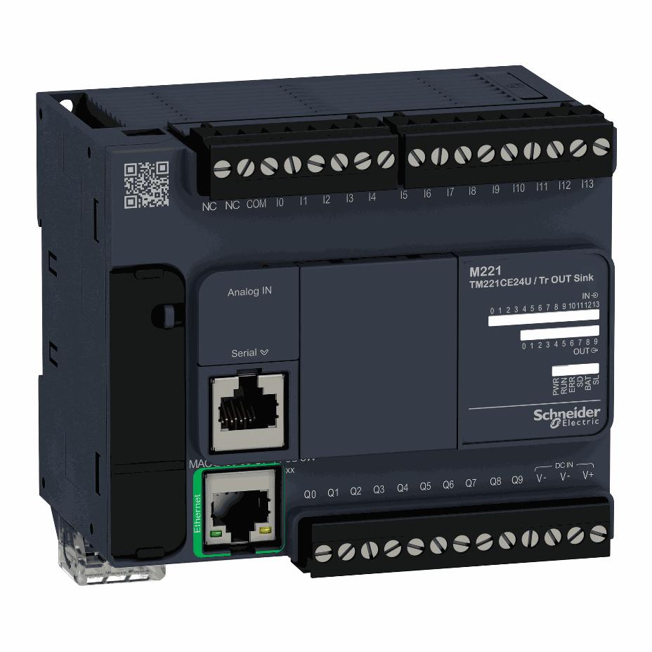 Schneider Electric - CONTROLLER M221-24IO TR.NPN ETHERNET - TM221CE24U