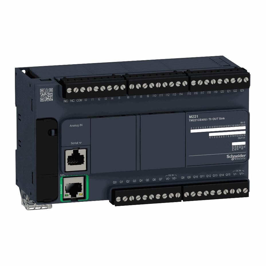 Schneider Electric - CONTROLLER M221-40IO TR.NPN ETHERNET - TM221CE40U