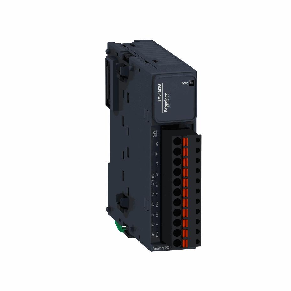 Schneider Electric - module TM3 - 2 temperature inputs and 1 analog output spring - TM3TM3G