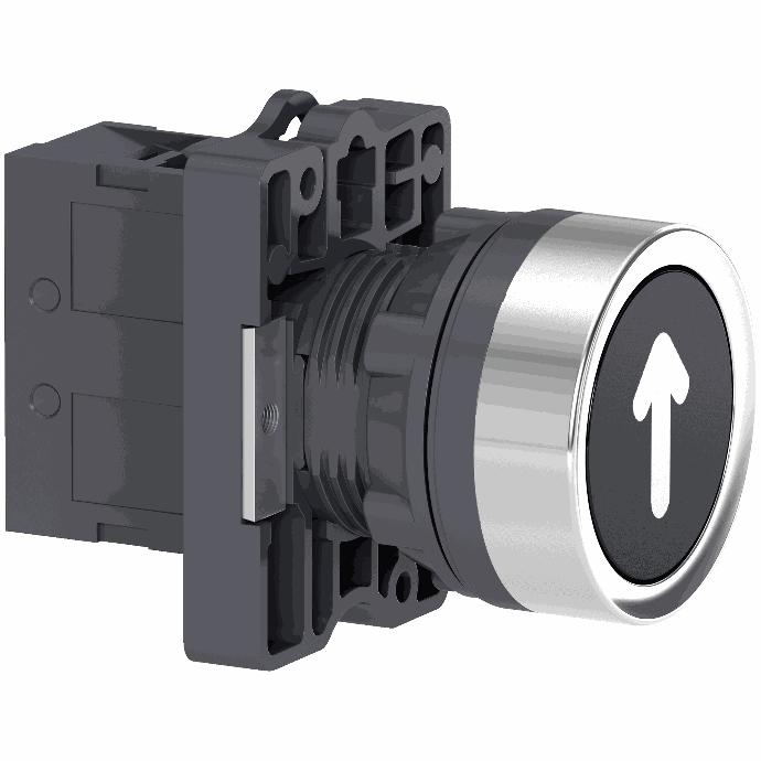 Schneider Electric - Marked head push-button Ø 22 - flush spring return - 1NO - XA2EA3351