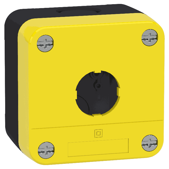 Schneider Electric - 1 hole 22 mm Ø IP65 protection plastic yellow E-STOP station - XALB01YC