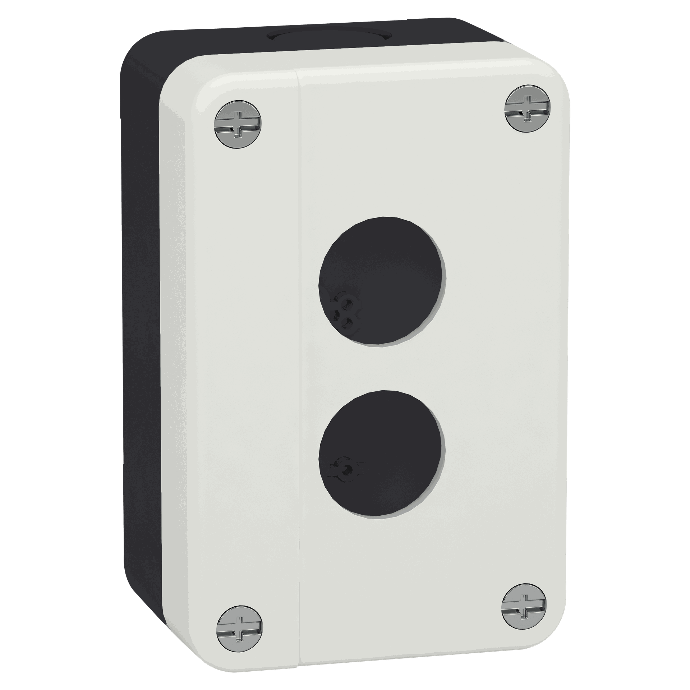 Schneider Electric - 2 hole 22 mm Ø IP65 protection plastic white empty control station - XALB02C