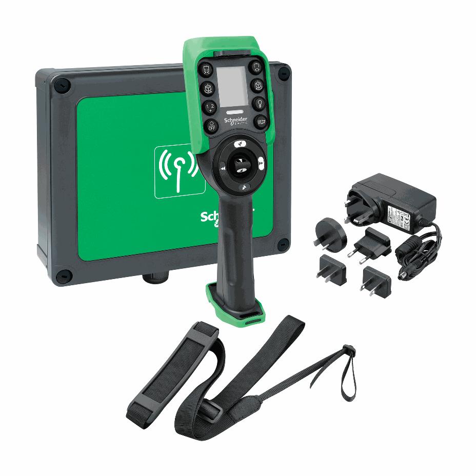 Schneider Electric - Wireless remote control system comprising 1 XARS12D18W + 1 charger + 1 shoulder belt + 1 cable USB/RJ45 + 1 config Software - XARSK12D18W