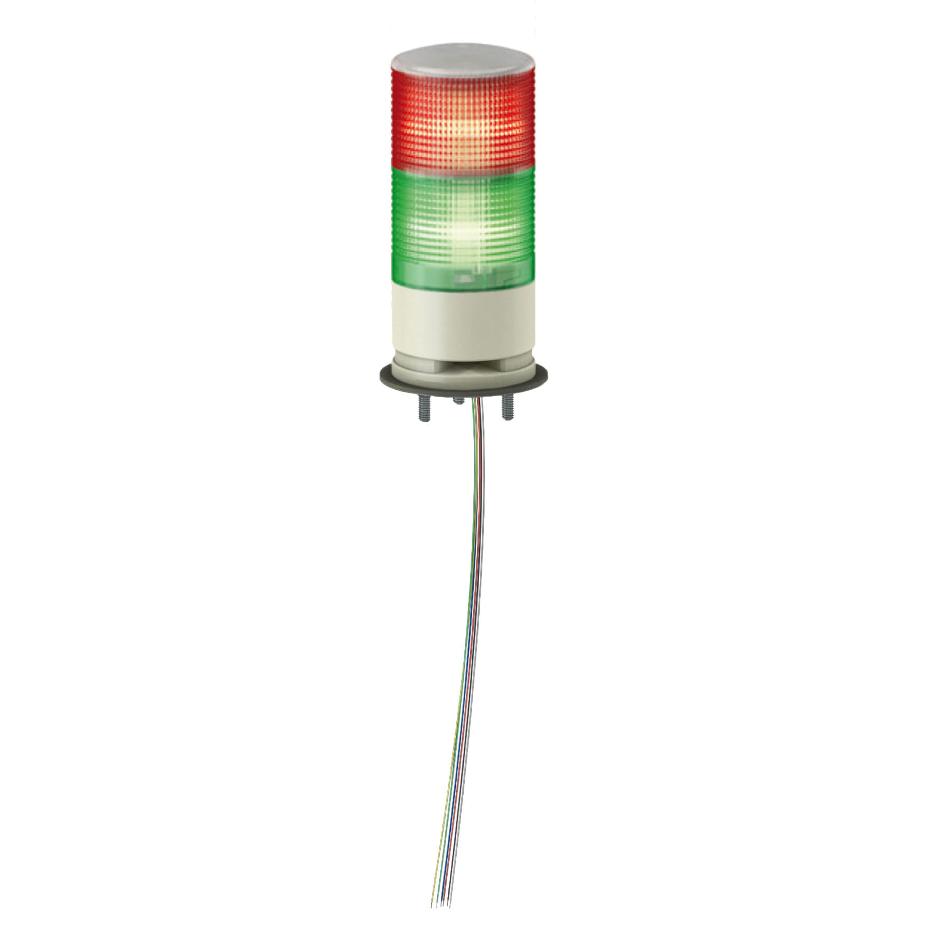 Schneider Electric - Monolithic tower lights, Harmony XVG, 60mm, red green, steady light, buzzer, base mounting, IP42, 24V AC/DC - XVGB2SW