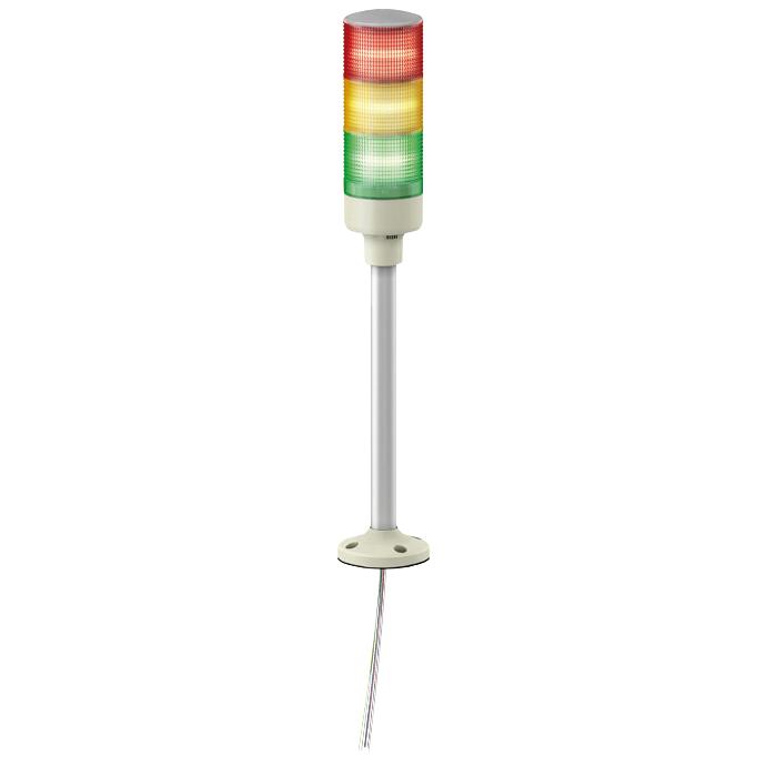 Schneider Electric - Tower Light - RAG - 24V - LED - W.Buzzer - Tube mounting with fixing plate - XVGB3SH