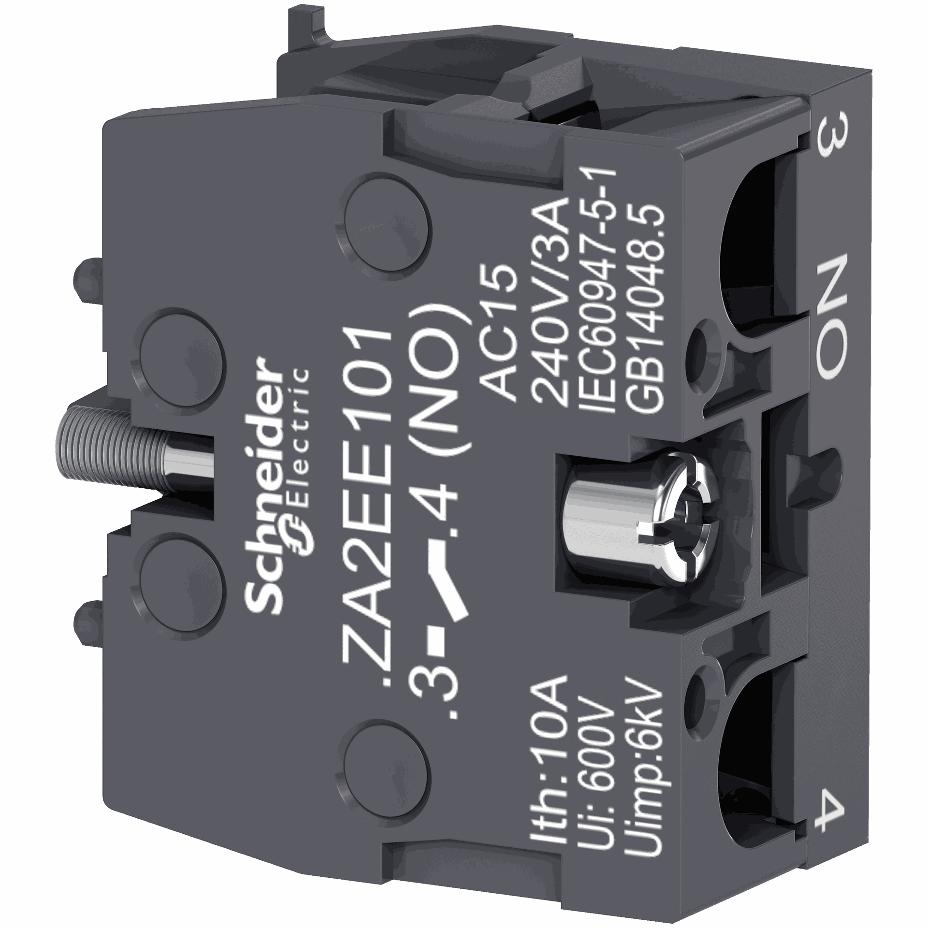 Schneider Electric - Single contact block for head Ø22, 1 NO - ZA2EE101