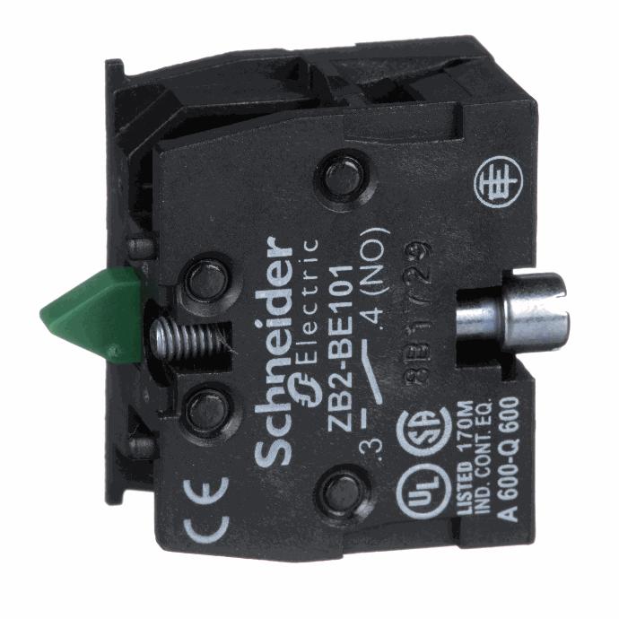 Schneider Electric - Single contact block, 1 NO - ZB2BE101