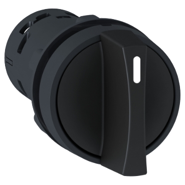 Schneider Electric - Monolithic selector switch, plastic, black, Ø22, stay put, 2 positions, stay put, 1 NO + 1 NC - XB7ND25
