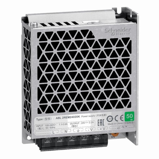 [C09ABL2REM24020K] Schneider Electric - single phase power supply, 100...240V input, 24V DC output, 53W, 2,2A - ABL2REM24020K