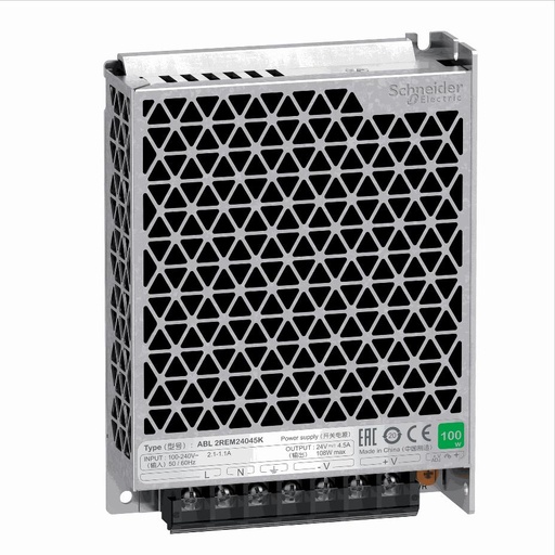 [C09ABL2REM24045K] Schneider Electric - single phase power supply, 100...240V input, 24V DC output, 108W, 4,5A - ABL2REM24045K