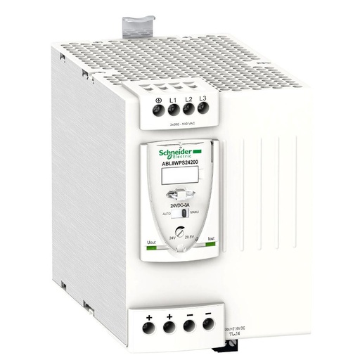 [C09ABL8WPS24200] Schneider Electric - Regulated Switch Power Supply, 3-phase, 380..500V AC, 24V, 20 A - ABL8WPS24200