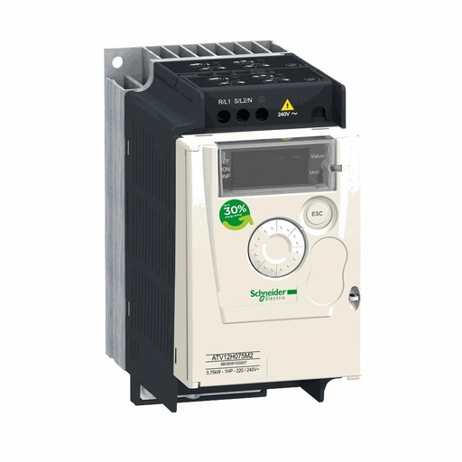 [C07ATV12H055M2] Schneider Electric - variable speed drive ATV12 - 0.55kW - 0.75hp - 200..240V - 1ph - with heat sink - ATV12H055M2