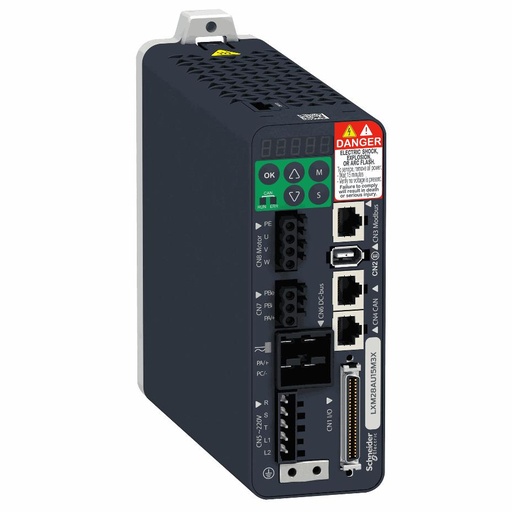 [C28LXM28AU15M3X] Schneider Electric - motion servo drive, Lexium 28, single and three phase 200...230 V, 1.5 kW - LXM28AU15M3X