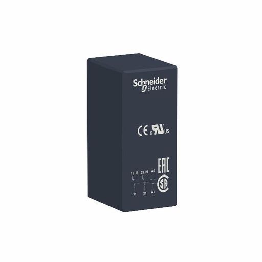 [C03RSB2A080B7] Schneider Electric - Interface plug-in relay, 8 A, 2 CO, 24 V AC - RSB2A080B7