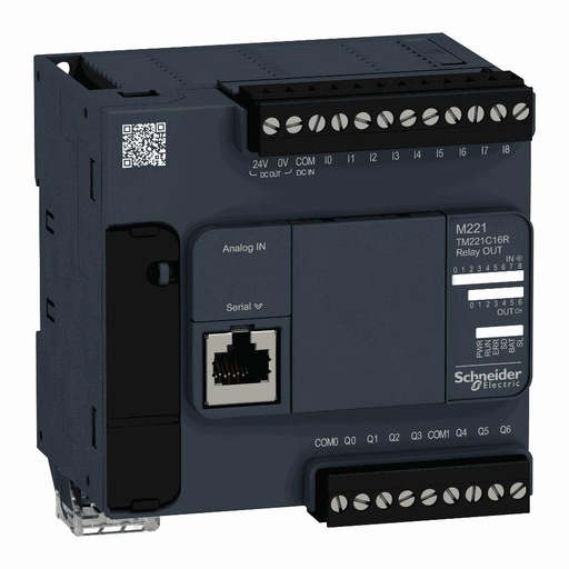 [C02TM221C16R] Schneider Electric - Logic controller, 16 inputs/outputs, 7 relay outputs, 100…240 V AC - TM221C16R