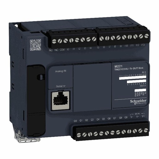 [C02TM221C24U] Schneider Electric - CONTROLLER M221-24IO TR.NPN - TM221C24U