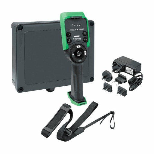 [C08XARSK8L12W] Schneider Electric - Wireless remote control system comprising 1 XARS8L12W + 1 charger + 1 shoulder belt + 1 cable USB/RJ45 + 1 config Software - XARSK8L12W