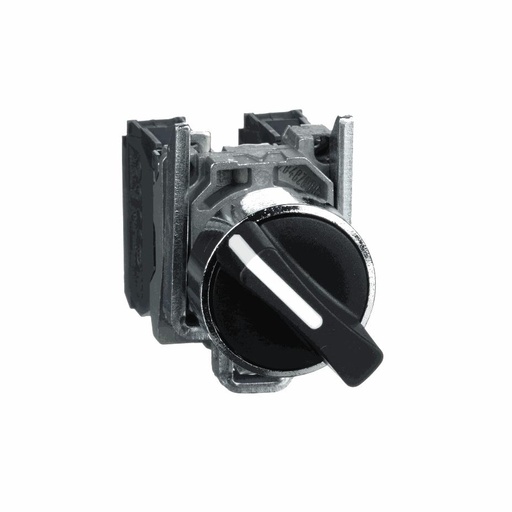 [C27XB4BD25] Schneider Electric - Selector switch, metal, black, Ø22, 2 positions, stay put, 1 NO+1 NC - XB4BD25