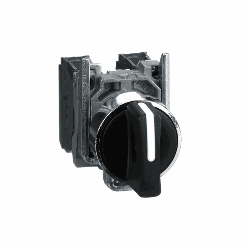 [C27XB4BD33] Schneider Electric - Selector switch, metal, black, Ø22, 3 positions, stay put, 2 NO - XB4BD33