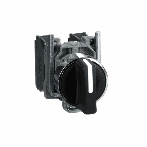 [C27XB4BD53] Schneider Electric - Selector switch, metal, black, Ø22, 3 positions, spring spring return, 2 NO - XB4BD53