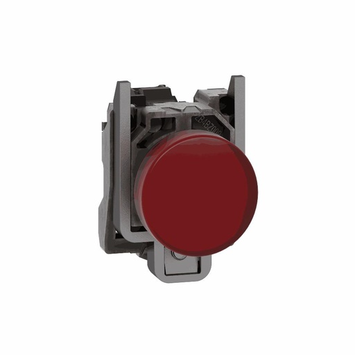 [C16XB4BVB4] Schneider Electric - Pilot light, metal, red, Ø22, plain lens with integral LED, 24 V AC/DC - XB4BVB4