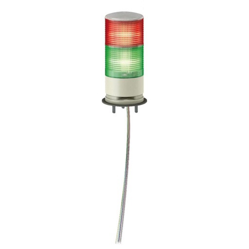 [C16XVGB2SW] Schneider Electric - Monolithic tower lights, Harmony XVG, 60mm, red green, steady light, buzzer, base mounting, IP42, 24V AC/DC - XVGB2SW