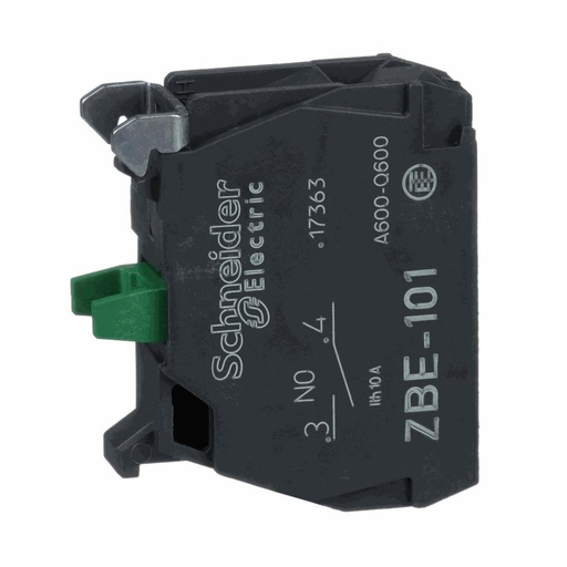 [C29ZBE101] Schneider Electric - Single contact block, silver alloy, screw clamp terminal, 1 NO - ZBE101