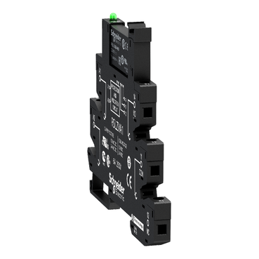 [C03RSL1PVPU] Schneider Electric - Slim interface relay pre-assembled, 6 A, 1 CO, LED, protection module, screw connector, 230 V AC - RSL1PVPU