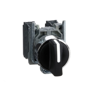[C27XB4BD33] Schneider Electric - Selector switch, metal, black, Ø22, 3 positions, stay put, 2 NO - XB4BD33