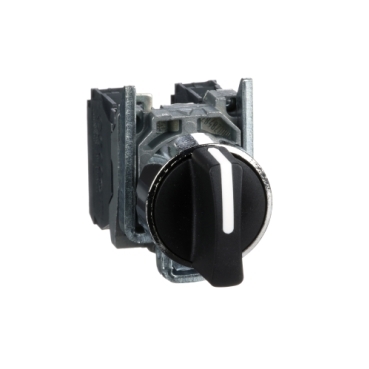 [C27XB4BD53] Schneider Electric - Selector switch, metal, black, Ø22, 3 positions, spring spring return, 2 NO - XB4BD53