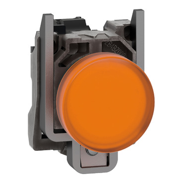 [C16XB4BVB5] Schneider Electric - Pilot light, metal, orange, Ø22, plain lens with integral LED, 24 V AC/DC - XB4BVB5